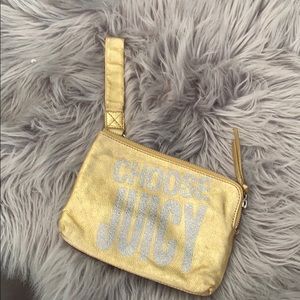 Juicy Couture gold wristlet